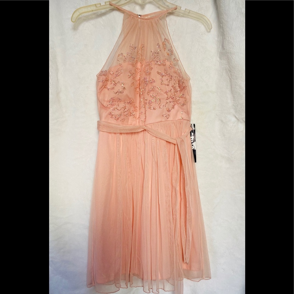 New junior size 1-2 sophisticated halter dress